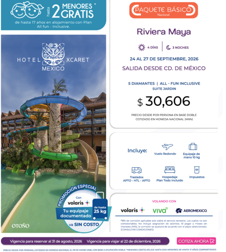 Hotel Xcaret (Reserva aqu&iacute;)